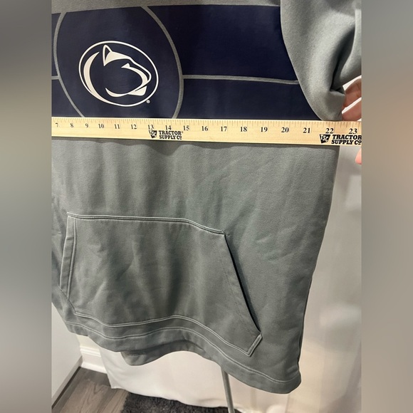 Nike Dri-Fit Men's Penn State Nittany Lions Gray and Navy Hoodie sz XL - Picture 10 of 10